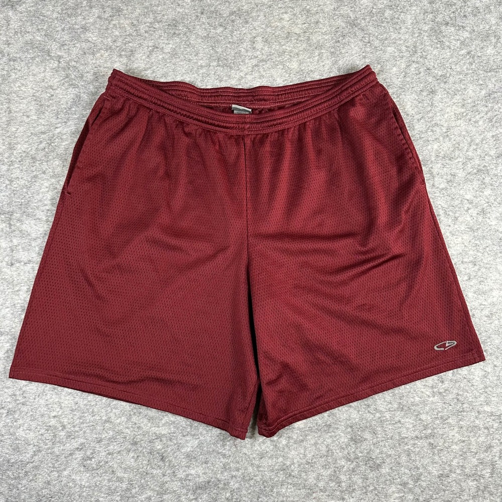 C9 by Champion Mens Maroon Mesh Athletic Gym Shorts XL